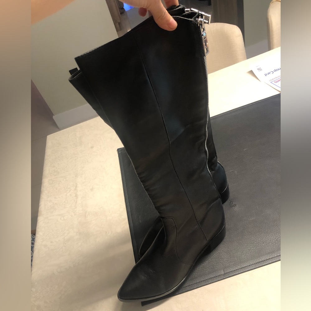 Dolce Vita Black Leather Heeled Boots